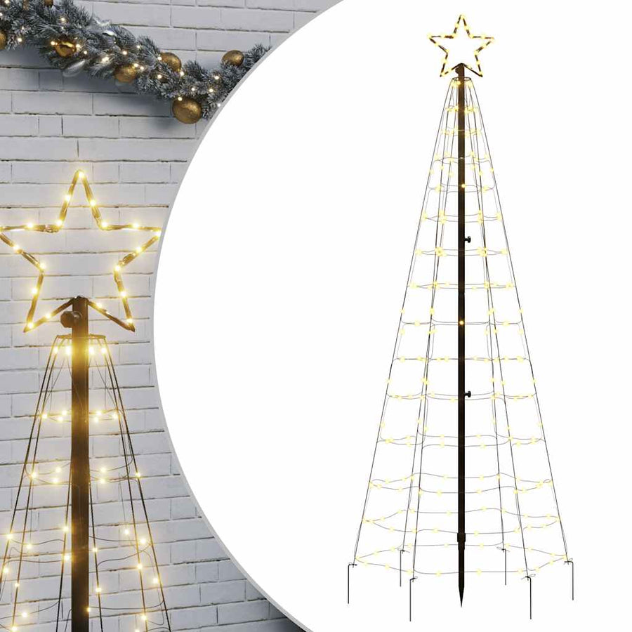 LED Kerstboom met Spikes 220 LEDs Warm Wit 180 cm