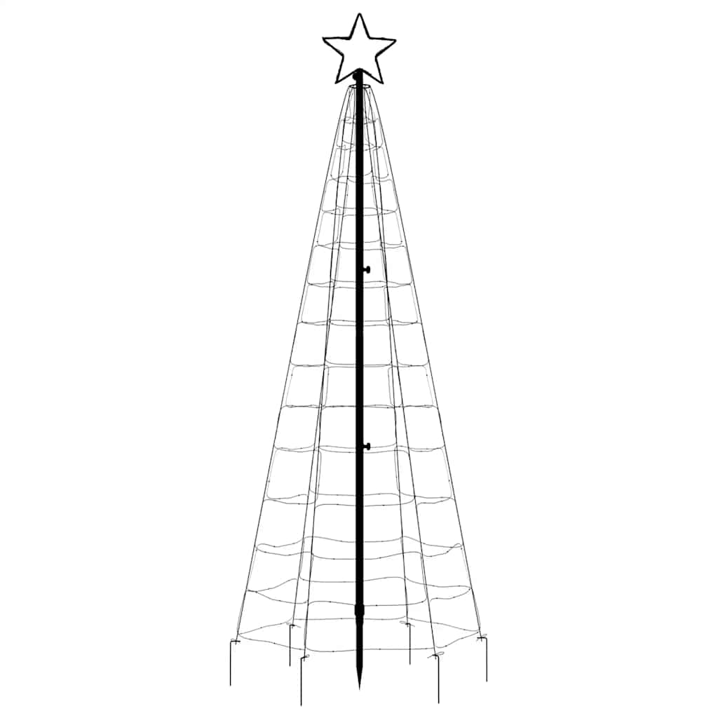 LED Kerstboom met spikes 220 LEDs Koud Wit 180 cm