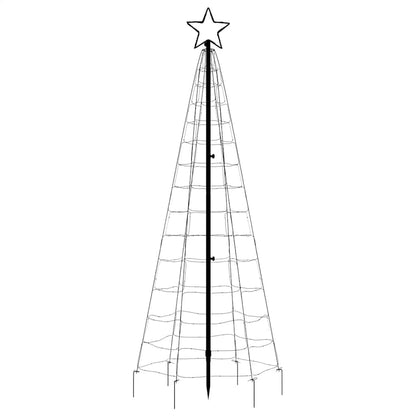 LED Kerstboom met spikes 220 LEDs Koud Wit 180 cm