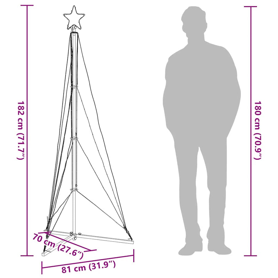Kerstboomverlichting 363 warmwitte LED's 182 cm