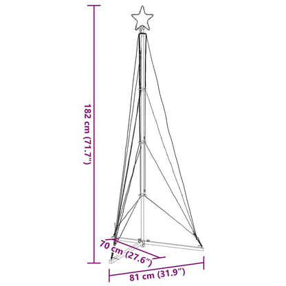 Kerstboomverlichting 363 koudwitte LED's 182 cm