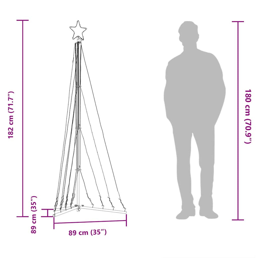 Kerstboomverlichting 339 warmwitte LED's 182 cm