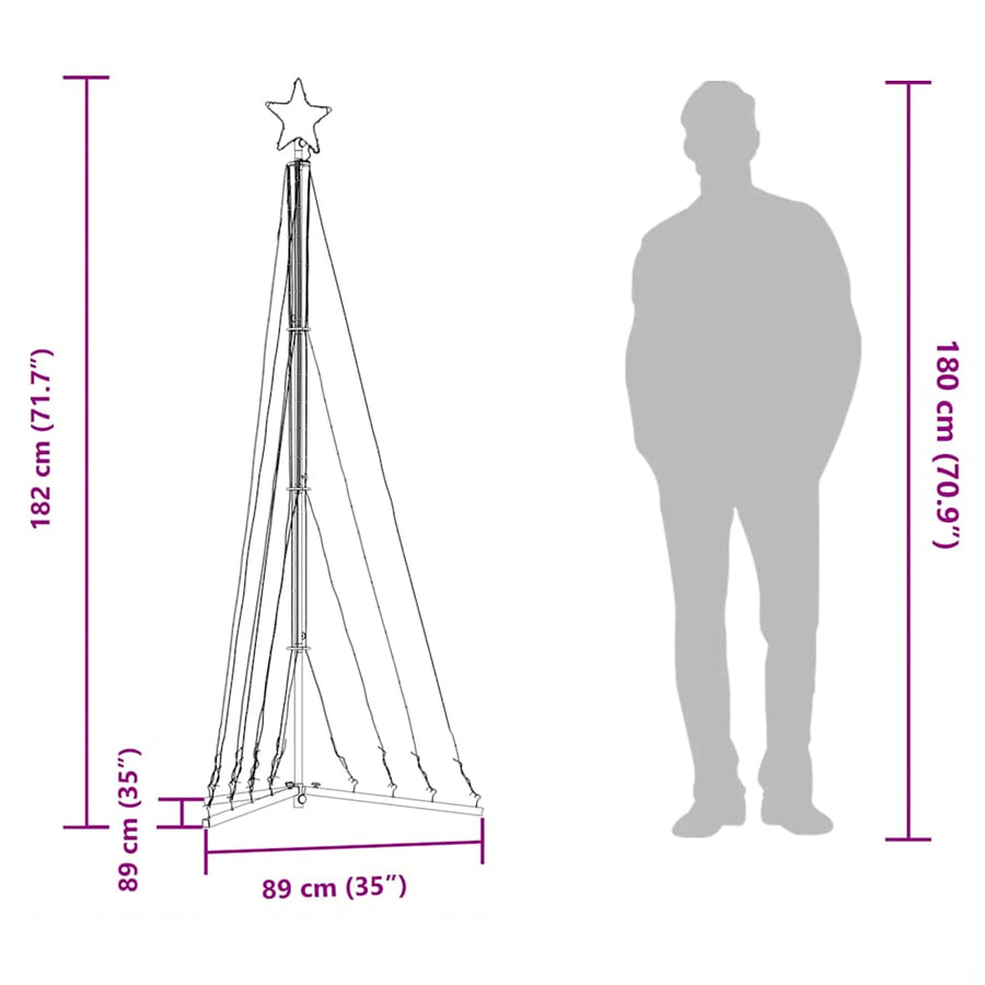 Kerstboomverlichting 339 koudwitte LED's 182 cm