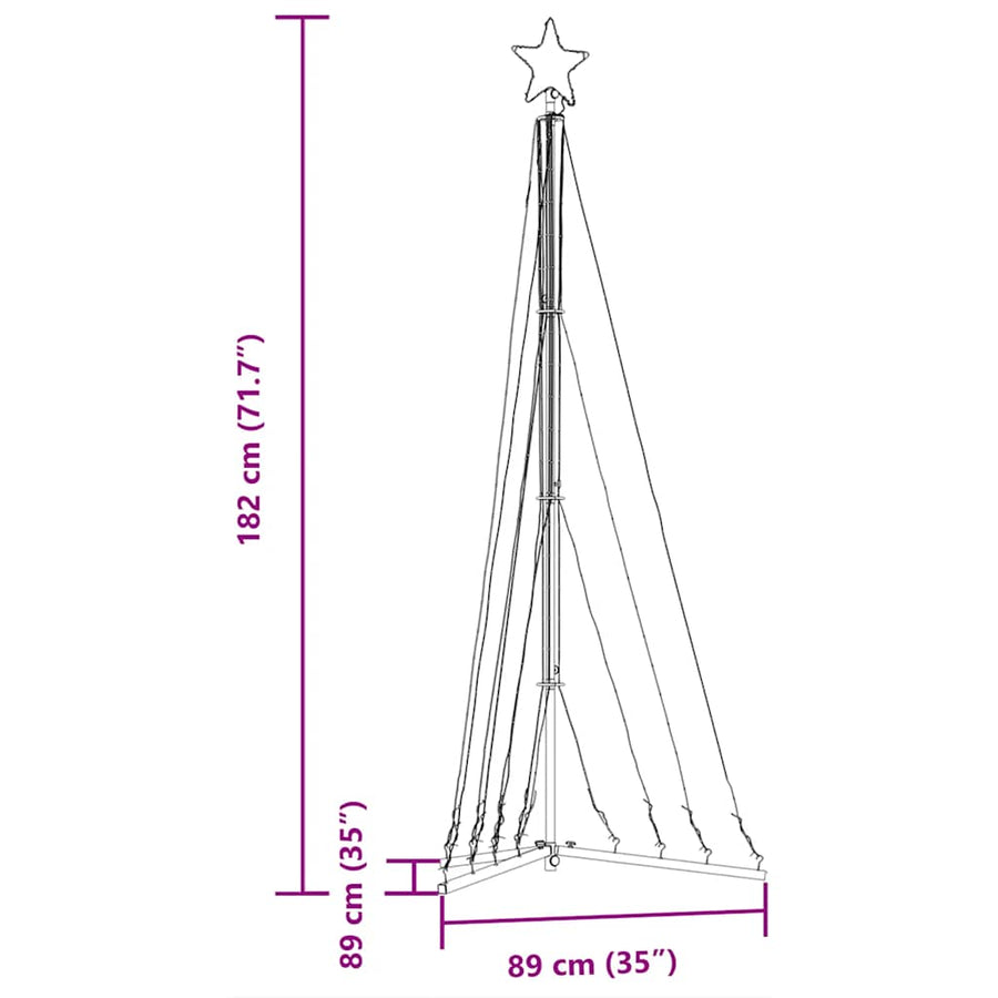 Kerstboomverlichting 339 koudwitte LED's 182 cm