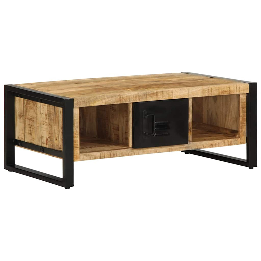 Salontafel 90X50X36 Cm Massief ruw mangohout