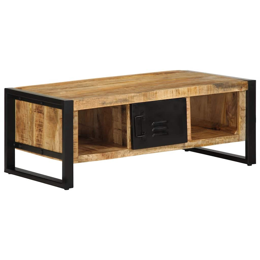 Salontafel 90X50X36 Cm Massief ruw mangohout