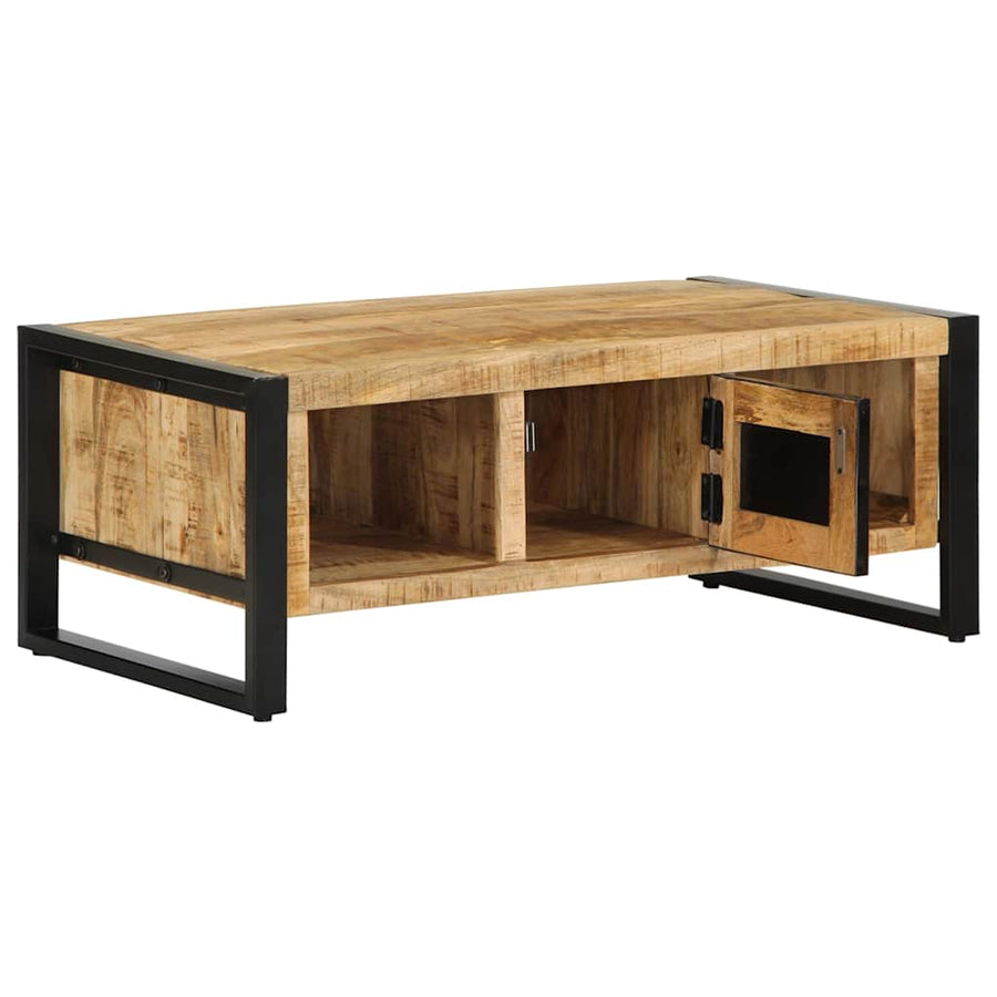 Salontafel 90X50X36 Cm Massief ruw mangohout