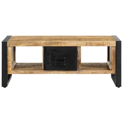 Salontafel 90X50X36 Cm Massief ruw mangohout