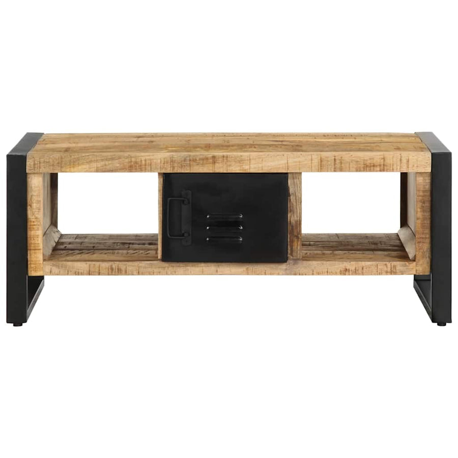 Salontafel 90X50X36 Cm Massief ruw mangohout