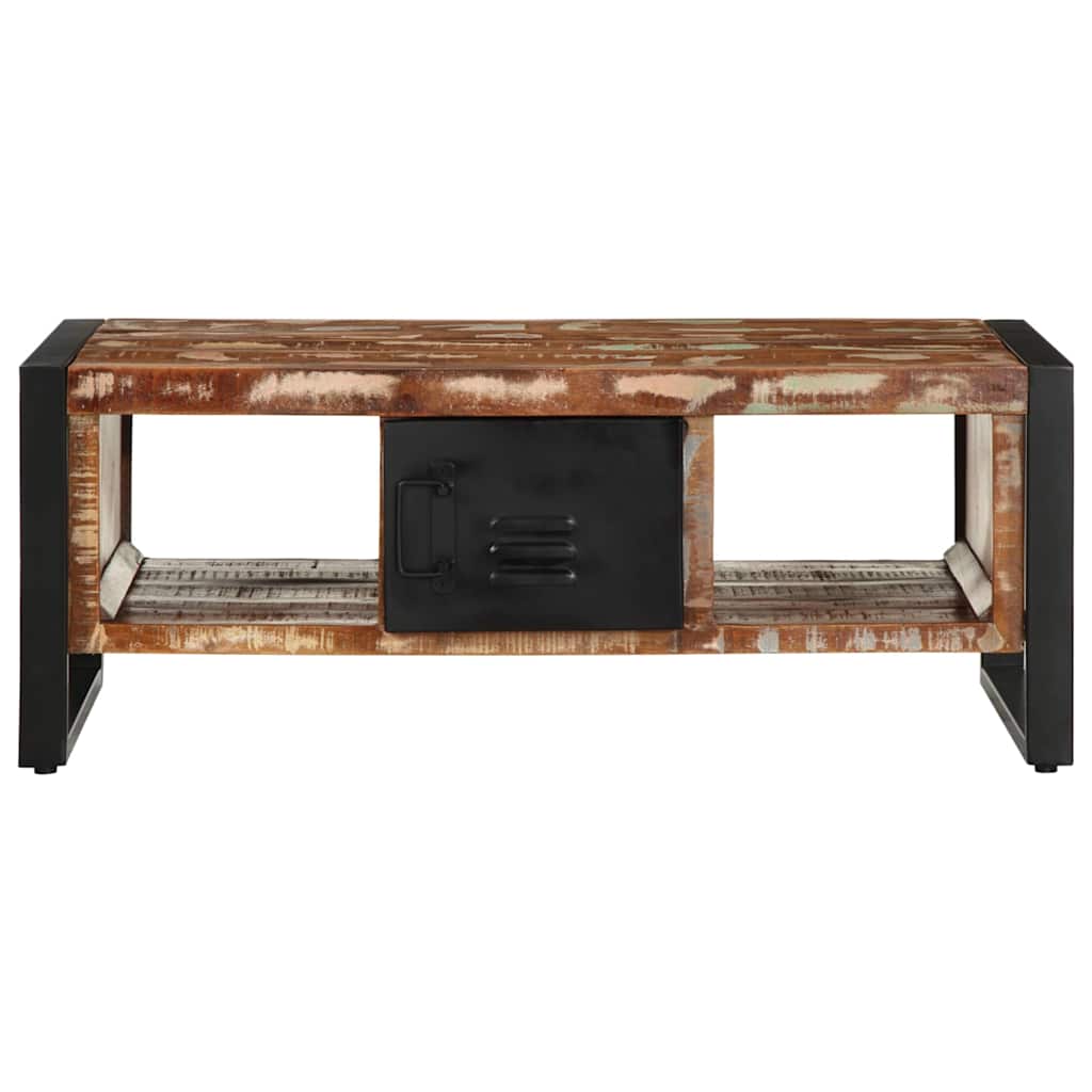 Salontafel 90x50x36 cm massief gerecycled hout meerkleurig