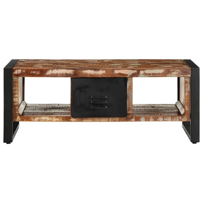Salontafel 90x50x36 cm massief gerecycled hout meerkleurig