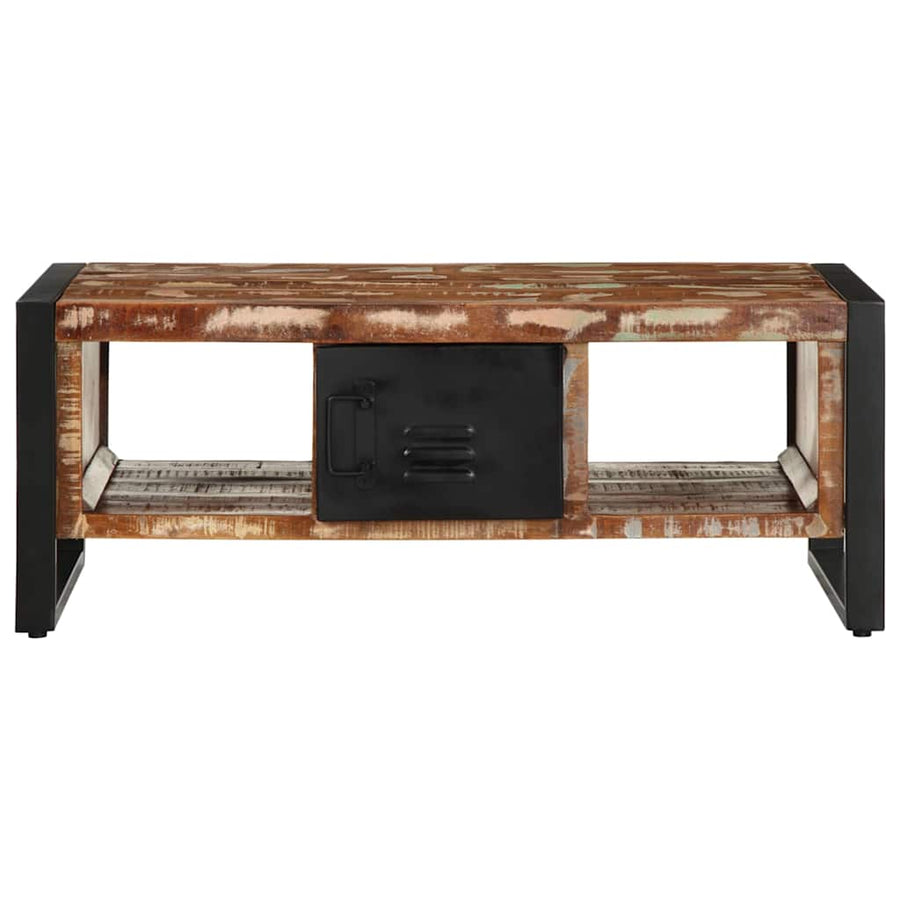 Salontafel 90x50x36 cm massief gerecycled hout meerkleurig