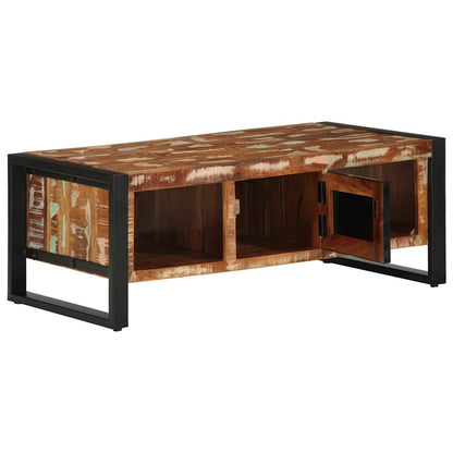 Salontafel 90x50x36 cm massief gerecycled hout meerkleurig