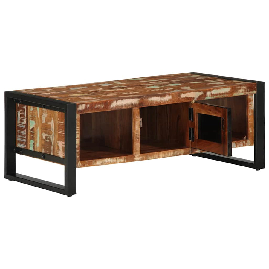 Salontafel 90x50x36 cm massief gerecycled hout meerkleurig