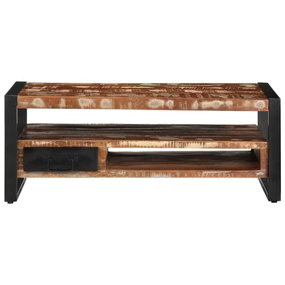 Salontafel 90x50x36 cm massief gerecycled hout meerkleurig
