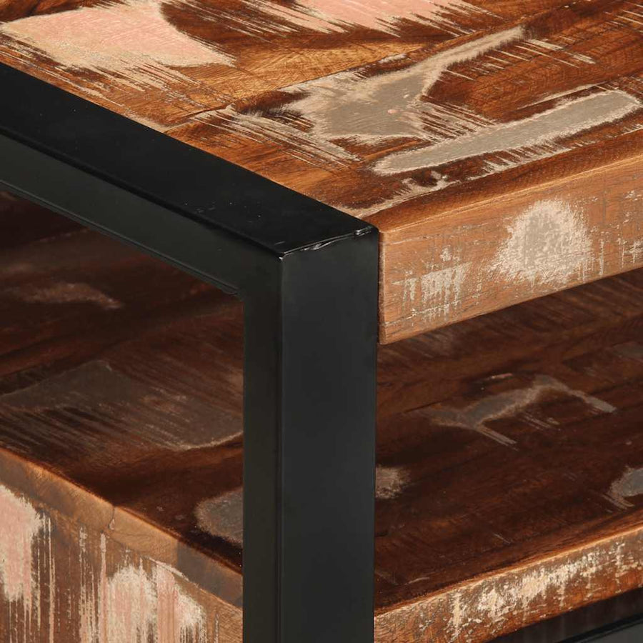 Salontafel 90x50x36 cm massief gerecycled hout meerkleurig
