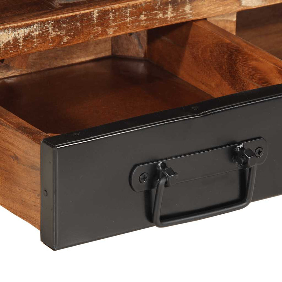 Salontafel 90x50x36 cm massief gerecycled hout meerkleurig