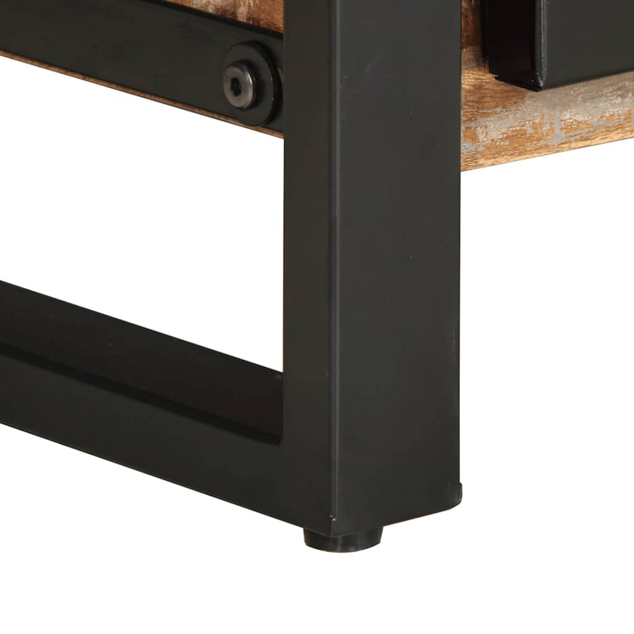 Salontafel 90x50x36 cm massief gerecycled hout meerkleurig