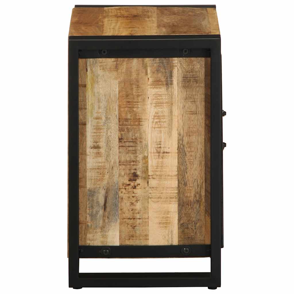 Nachtkastje 40x30x51 cm massief ruw mangohout