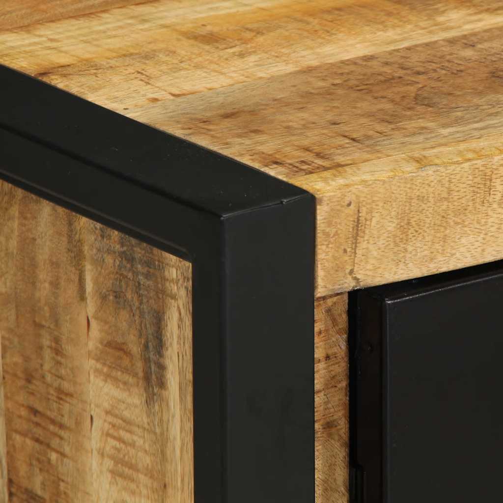 Nachtkastjes 2 st massief ruw mangohout