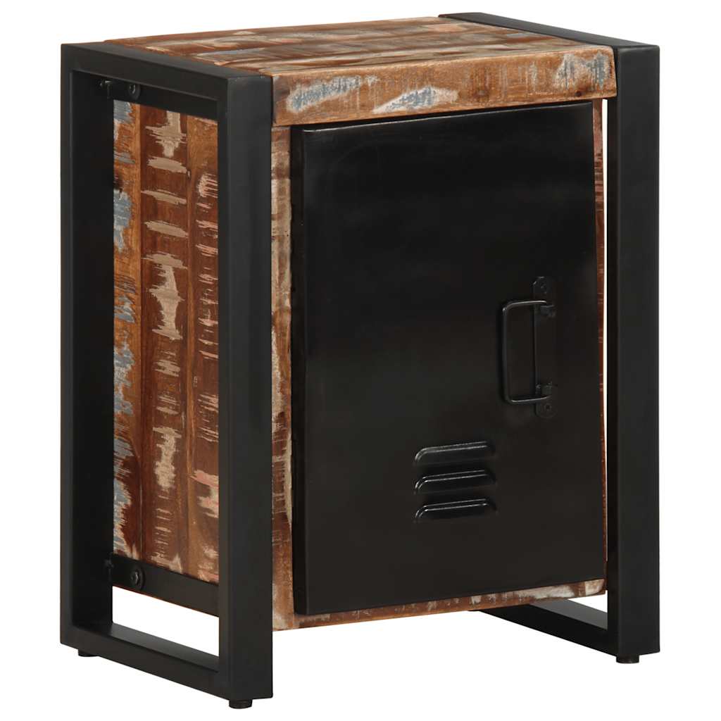 Nachtkastje 40x30x51 cm massief gerecycled hout meerkleurig