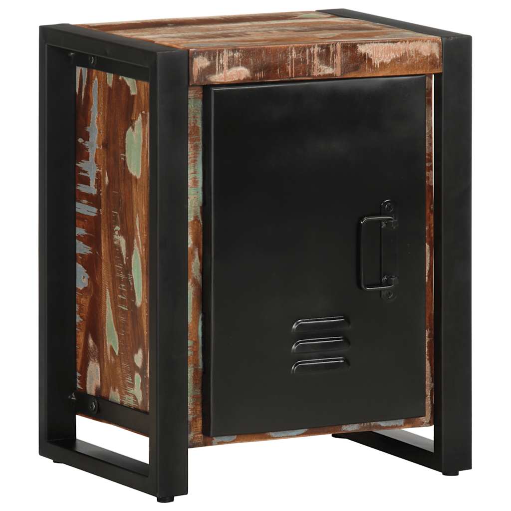 Nachtkastje 40x30x51 cm massief gerecycled hout meerkleurig