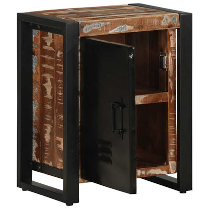 Nachtkastje 40x30x51 cm massief gerecycled hout meerkleurig