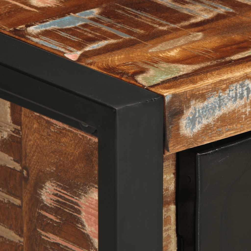 Nachtkastje 40x30x51 cm massief gerecycled hout meerkleurig
