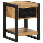 Nightstand 35x34x45 cm solid rough mango wood