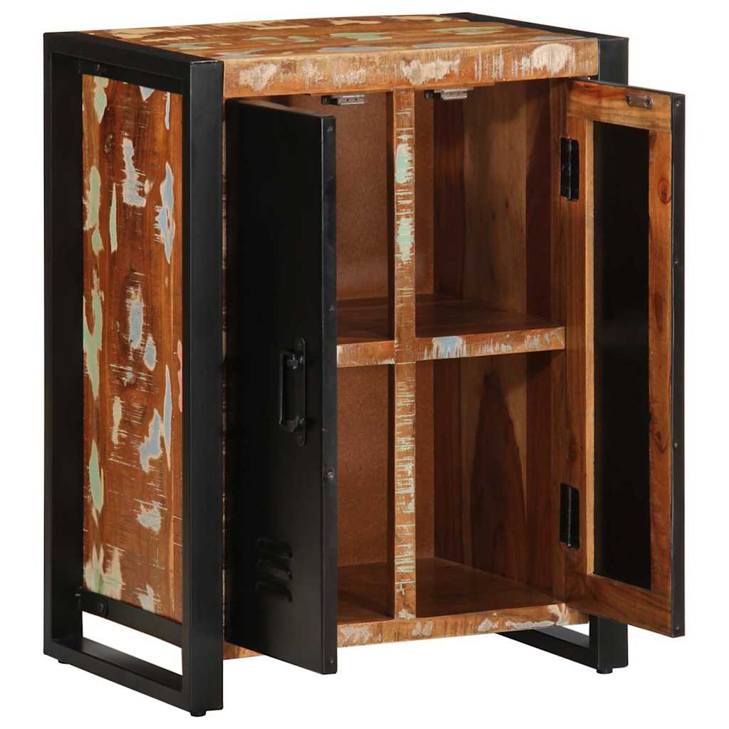 Dressoir 55x35x70 cm massief gerecycled hout meerkleurig