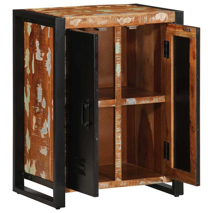 Dressoir 55x35x70 cm massief gerecycled hout meerkleurig