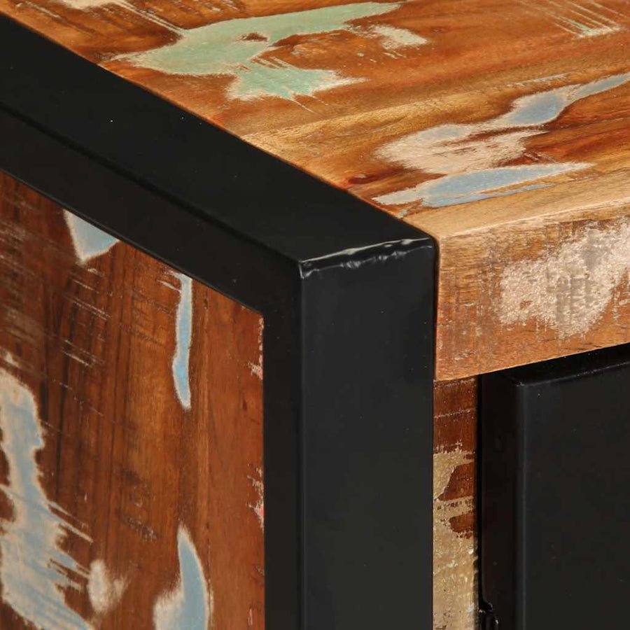 Dressoir 55x35x70 cm massief gerecycled hout meerkleurig
