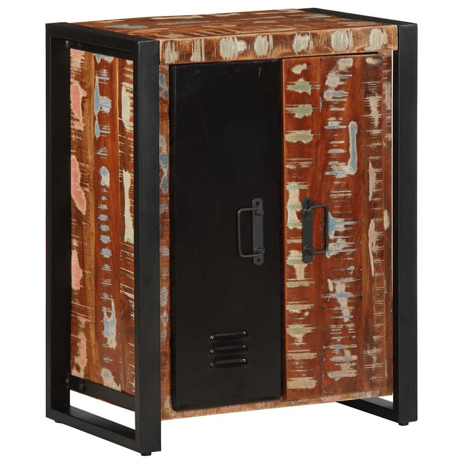 Dressoir 55x35x70 cm massief gerecycled hout meerkleurig