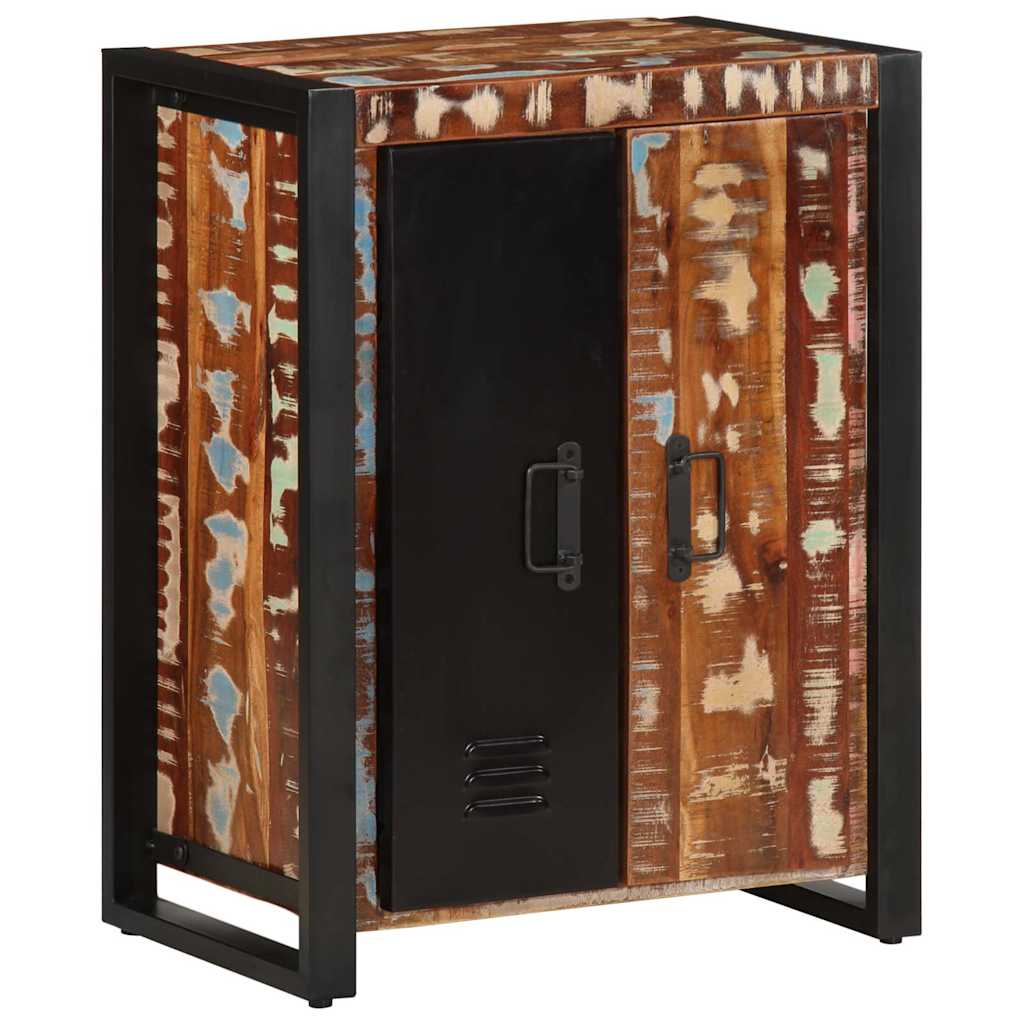 Dressoir 55x35x70 cm massief gerecycled hout meerkleurig