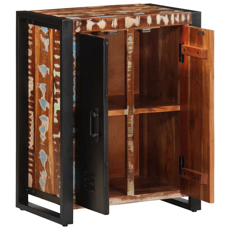 Dressoir 55x35x70 cm massief gerecycled hout meerkleurig