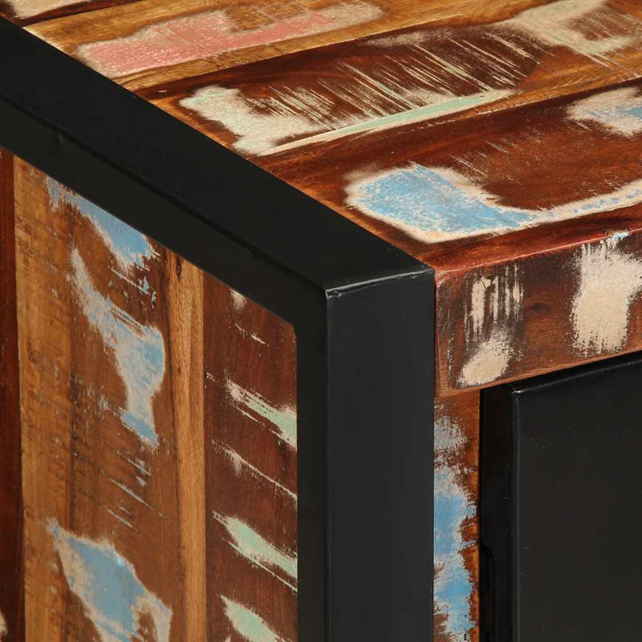 Dressoir 55x35x70 cm massief gerecycled hout meerkleurig