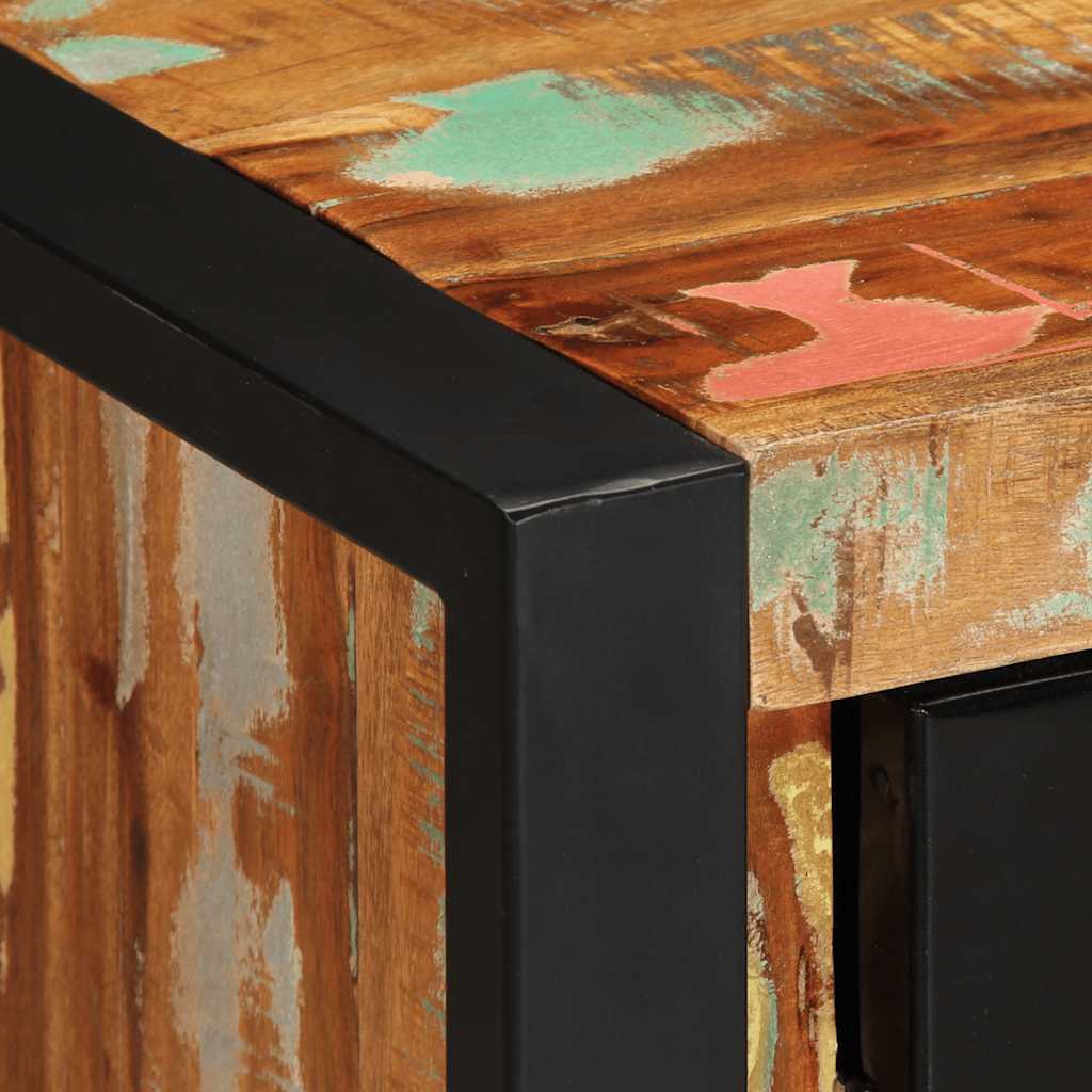 Dressoir 55x35x70 cm massief gerecycled hout meerkleurig