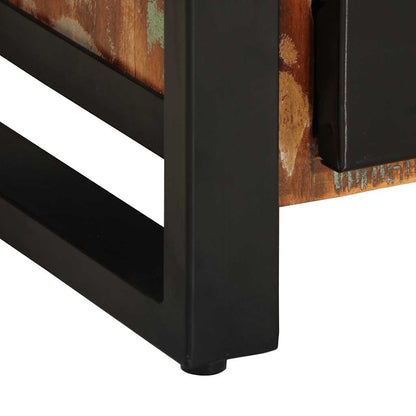 Dressoir 55x35x70 cm massief gerecycled hout meerkleurig