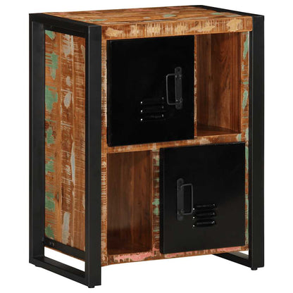 Dressoir 55x35x70 cm massief gerecycled hout meerkleurig