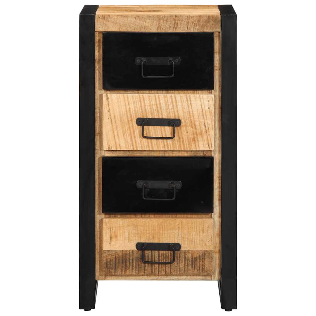 Ladekast 40x40x90 cm massief ruw mangohout