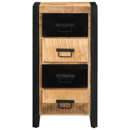 Ladekast 40x40x90 cm massief ruw mangohout