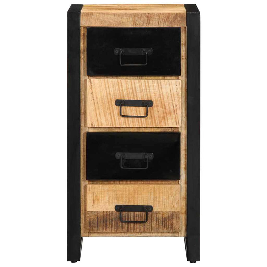Ladekast 40x40x90 cm massief ruw mangohout