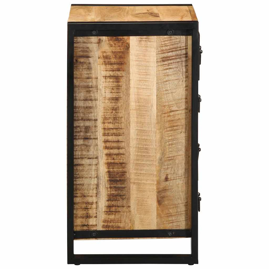 Ladekast 40x40x90 cm massief ruw mangohout