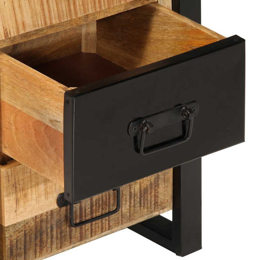 Ladekast 40x40x90 cm massief ruw mangohout