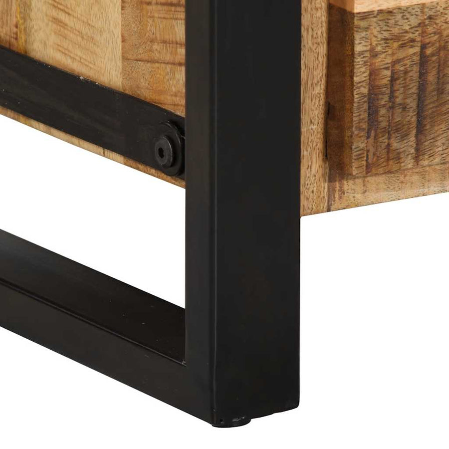 Ladekast 40x40x90 cm massief ruw mangohout