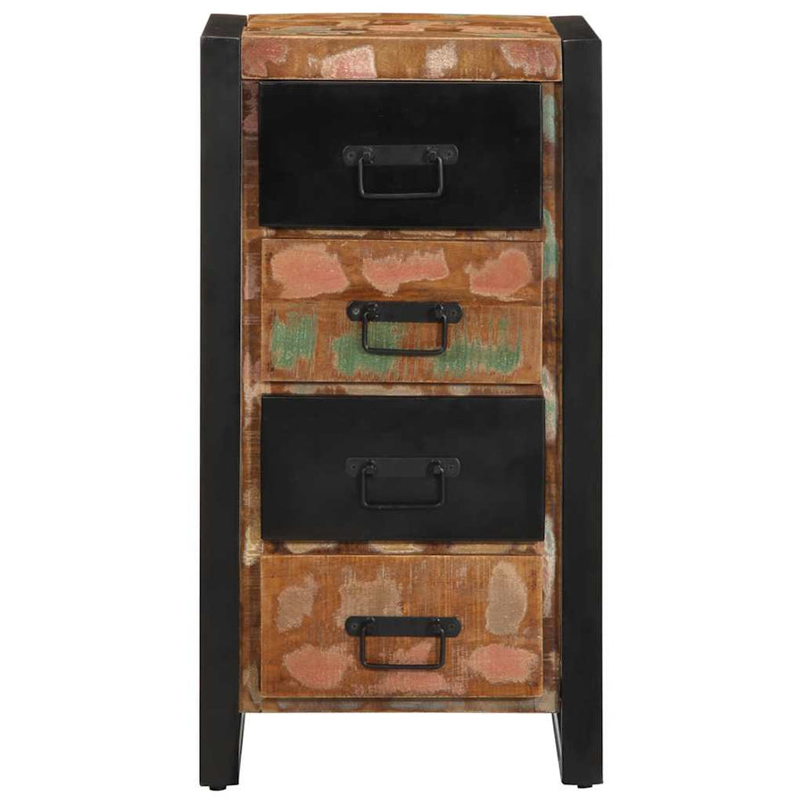 Ladekast 40x40x90 cm massief gerecycled hout meerkleurig