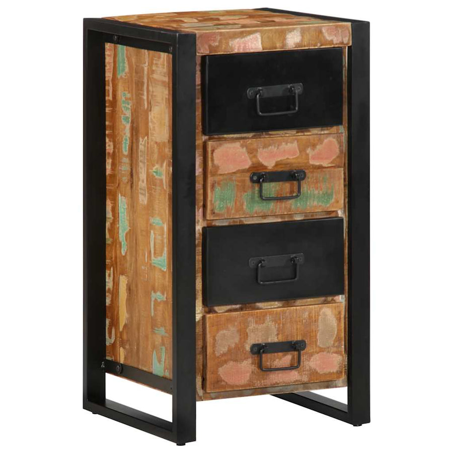 Ladekast 40x40x90 cm massief gerecycled hout meerkleurig