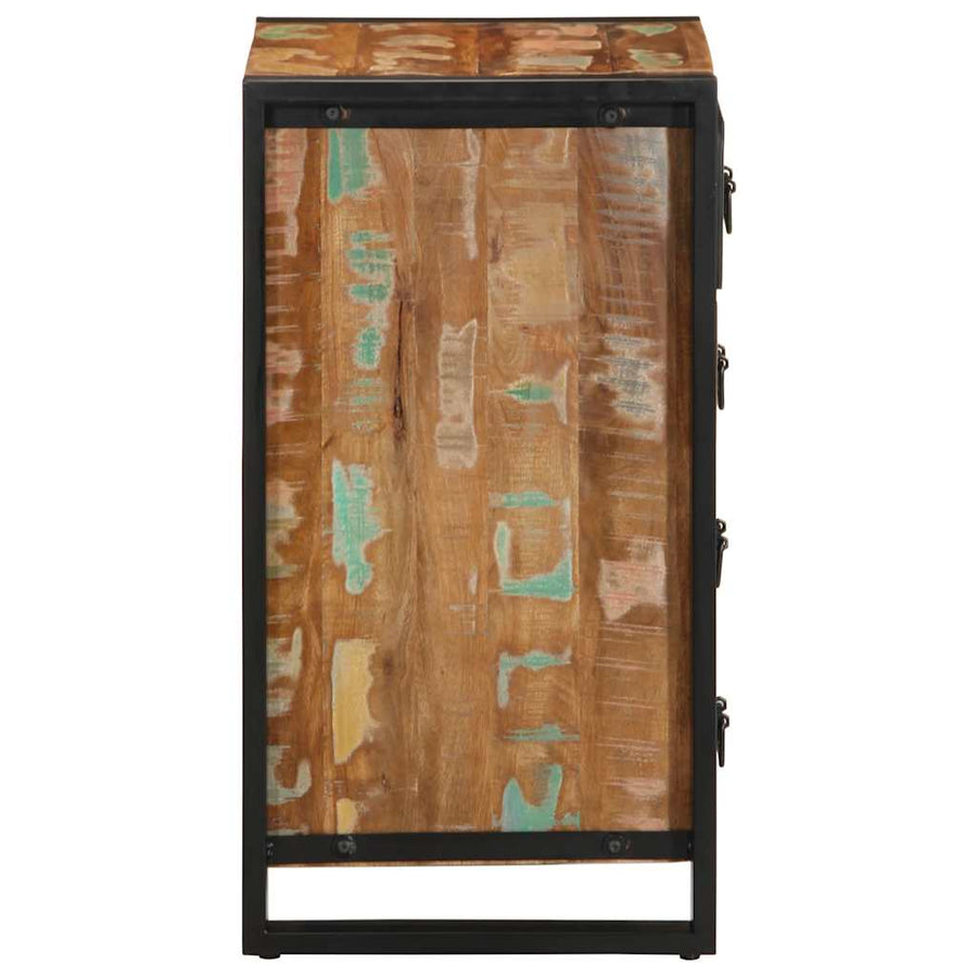 Ladekast 40x40x90 cm massief gerecycled hout meerkleurig