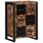 Dressoir 50x35x70 cm gerecycled hout zwart bruin