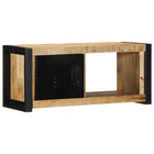 TV Cabinet 80x30x35 cm Solid Rough Mango Wood